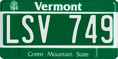 VT license plate LSV749
