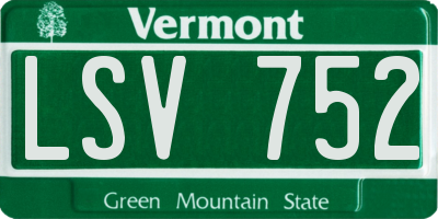 VT license plate LSV752