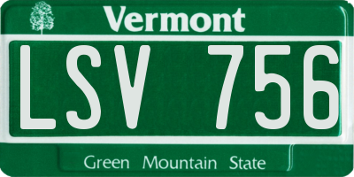VT license plate LSV756