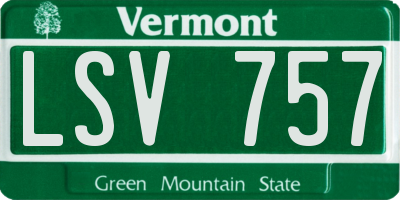 VT license plate LSV757