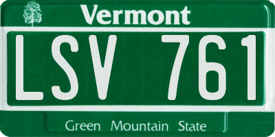 VT license plate LSV761