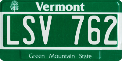 VT license plate LSV762