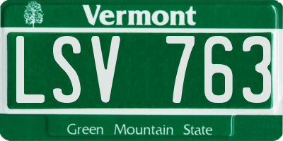 VT license plate LSV763