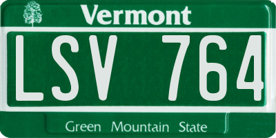 VT license plate LSV764