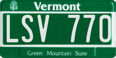 VT license plate LSV770