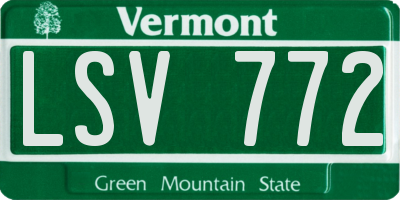 VT license plate LSV772