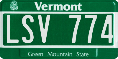 VT license plate LSV774
