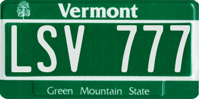 VT license plate LSV777