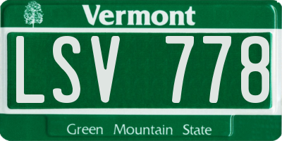 VT license plate LSV778
