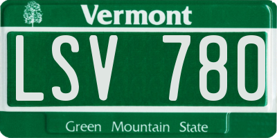 VT license plate LSV780