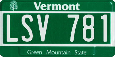 VT license plate LSV781