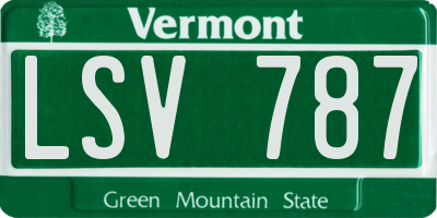 VT license plate LSV787