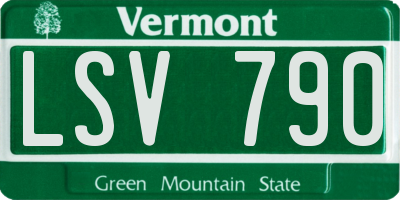 VT license plate LSV790