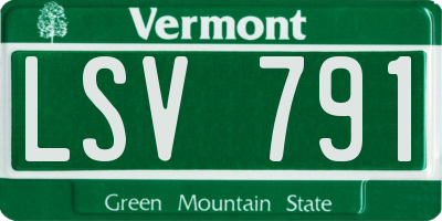 VT license plate LSV791