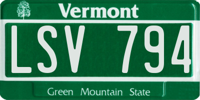 VT license plate LSV794