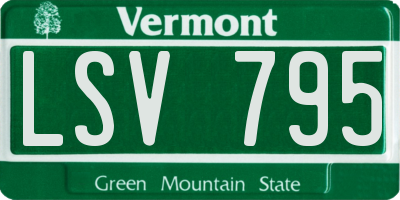 VT license plate LSV795