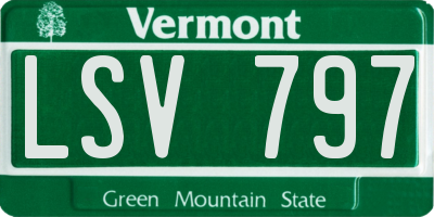 VT license plate LSV797