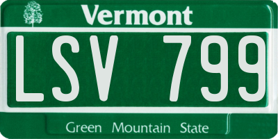VT license plate LSV799