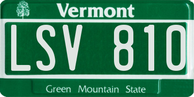 VT license plate LSV810