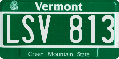 VT license plate LSV813
