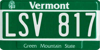 VT license plate LSV817