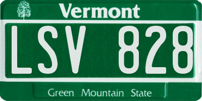 VT license plate LSV828