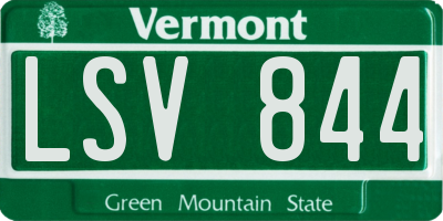 VT license plate LSV844