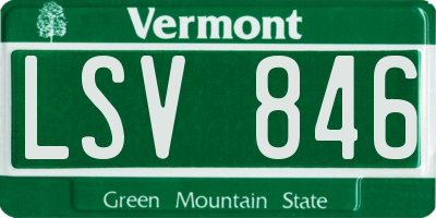 VT license plate LSV846