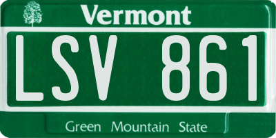 VT license plate LSV861