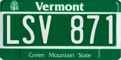 VT license plate LSV871