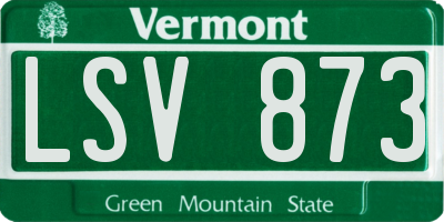 VT license plate LSV873