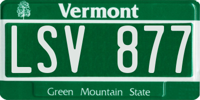 VT license plate LSV877