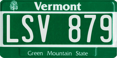 VT license plate LSV879