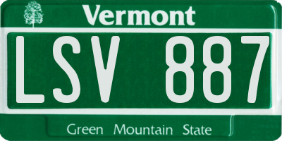 VT license plate LSV887