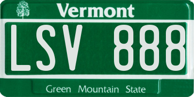 VT license plate LSV888