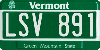 VT license plate LSV891