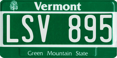 VT license plate LSV895