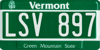 VT license plate LSV897