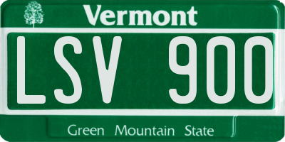 VT license plate LSV900