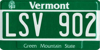 VT license plate LSV902