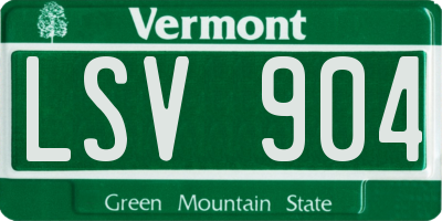 VT license plate LSV904