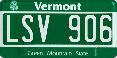 VT license plate LSV906