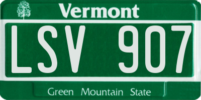 VT license plate LSV907