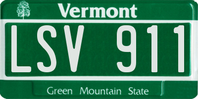 VT license plate LSV911