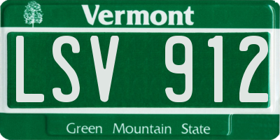 VT license plate LSV912