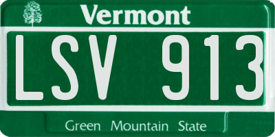 VT license plate LSV913