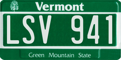 VT license plate LSV941