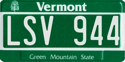 VT license plate LSV944