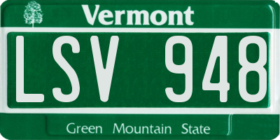VT license plate LSV948