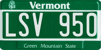 VT license plate LSV950
